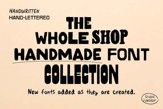 The Whole Shop Handmade Font Collection
